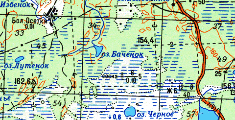 Карта россонского района витебской области с озерами подробная