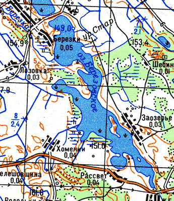 Озеро Сенно - карта и глубины | Рыболовная информация