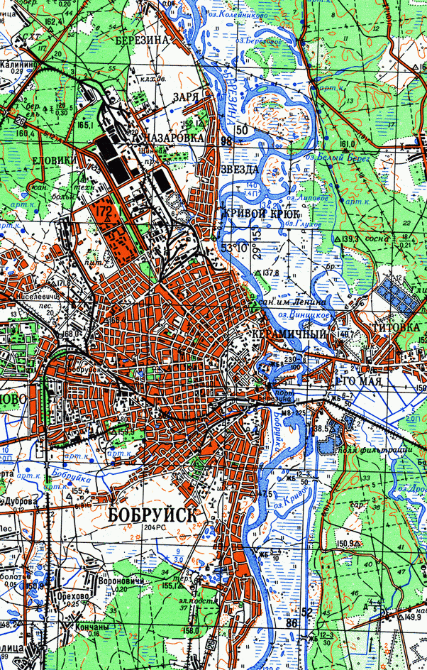 Бобруйск схема города