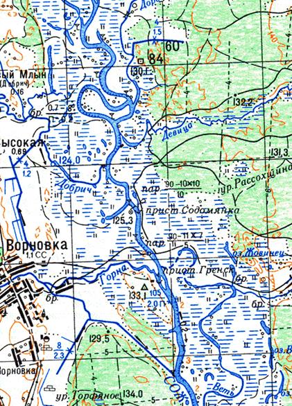 Вылево озера (23 озера б.н. - д. Вылево Добрушский р-н Гомельская обл.